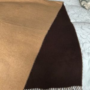 Brown knit shawl